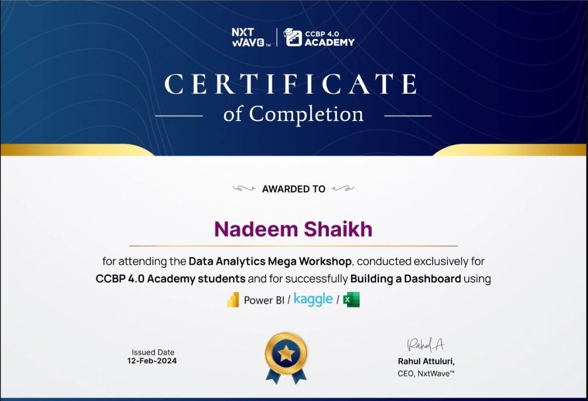Data Analytics Certificate