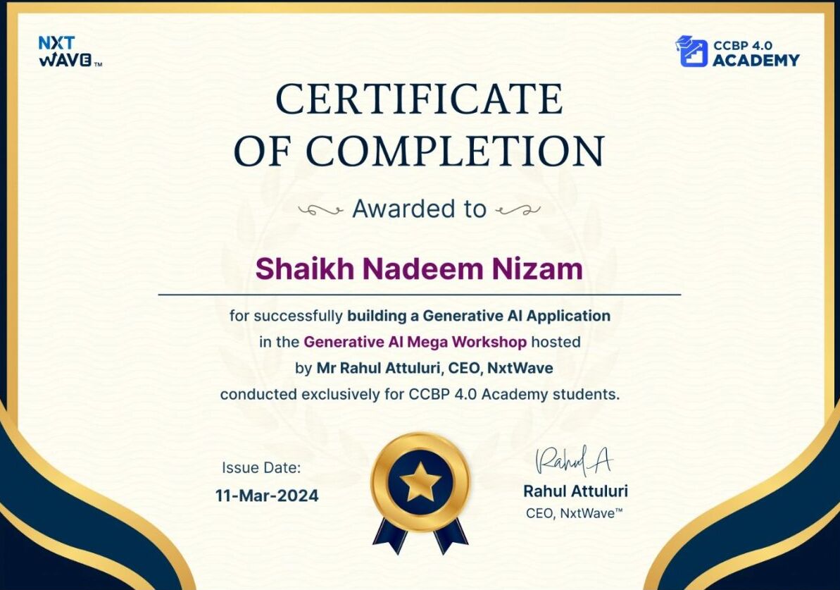 Generative AI Certificate